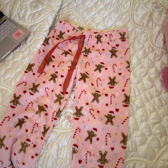 Pink Gingerbread Fleece Pants - Picture 1 of 3